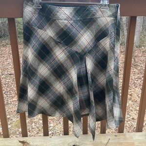 Cato green and tan plaid skirt